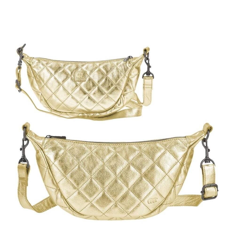 Bear Design Umhängetasche "Laura" Crossbody Bag Leder Damen, 33x17cm als lässige Crossover Tasche