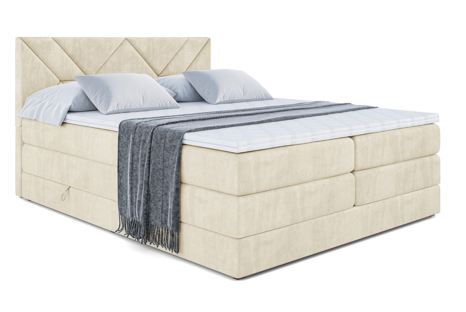 ALTDECOR Boxspringbett BARWA KING (Multipocket-Matratze H4, günstig online kaufen