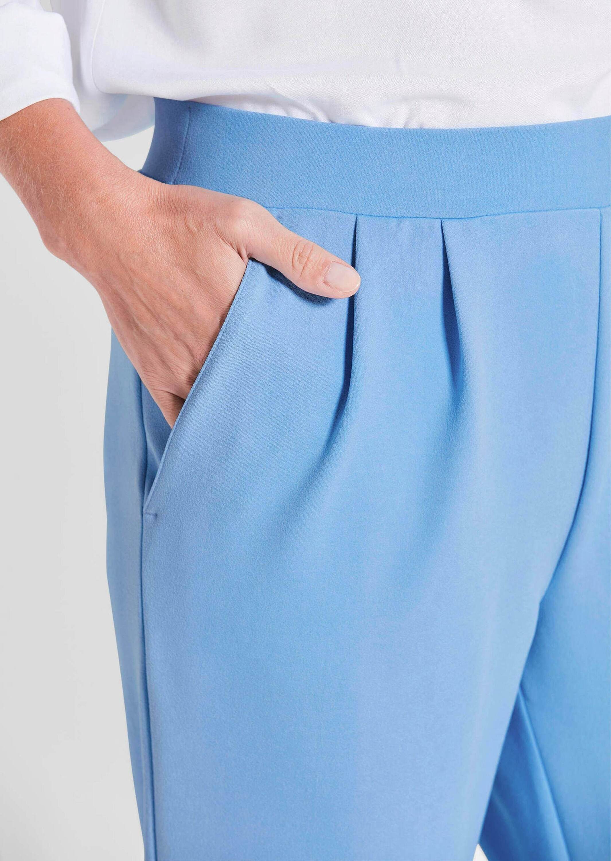 GOLDNER Schlupfhose Businesshose SARA mit Komfortbund Krepphose mit elastischem Bund, Taschen, Bundfalten