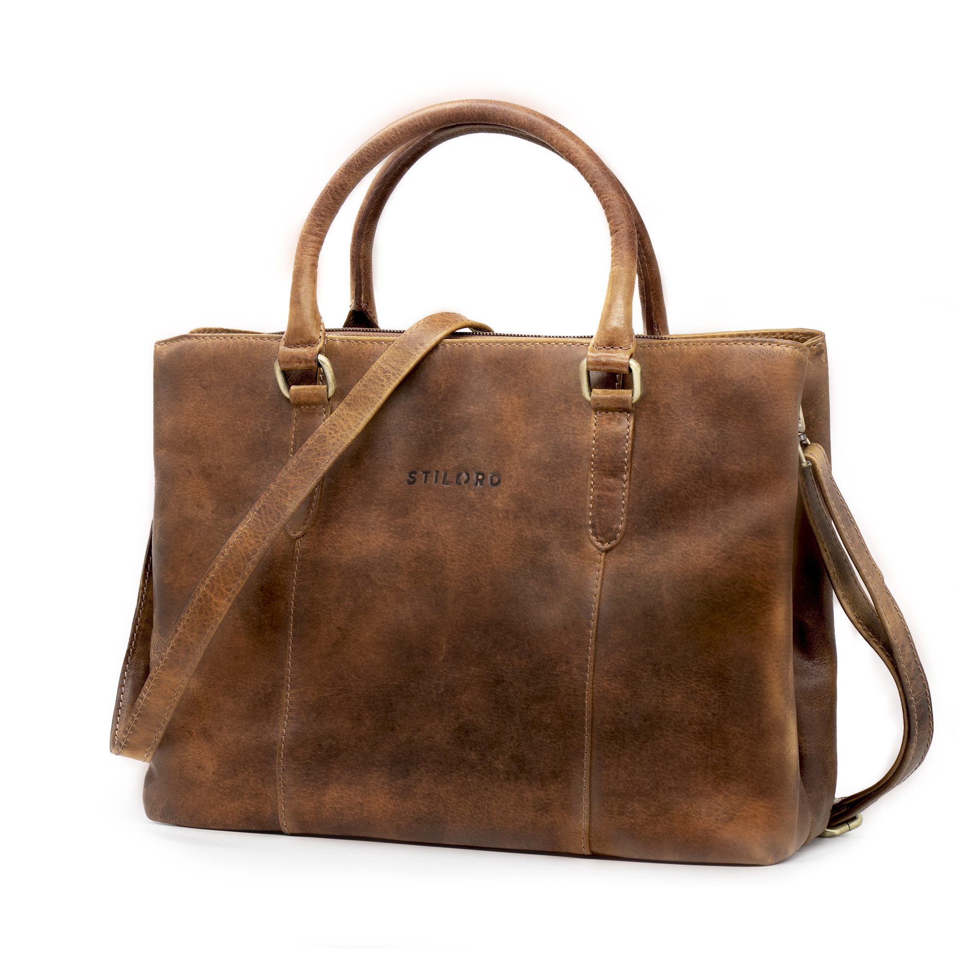 STILORD Handtasche "Lexa" Handtasche Damen mittelgroß Leder und Echtleder Bürotasche