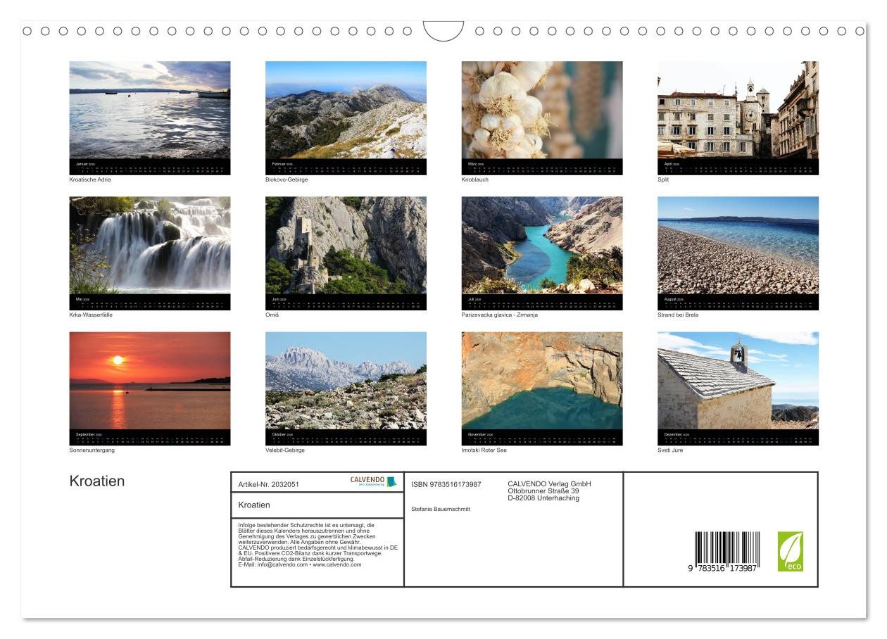 Thumbnail - CALVENDO Wandkalender Kroatien (Wandkalender 2026 DIN A3 quer), CALVENDO Monatskalender