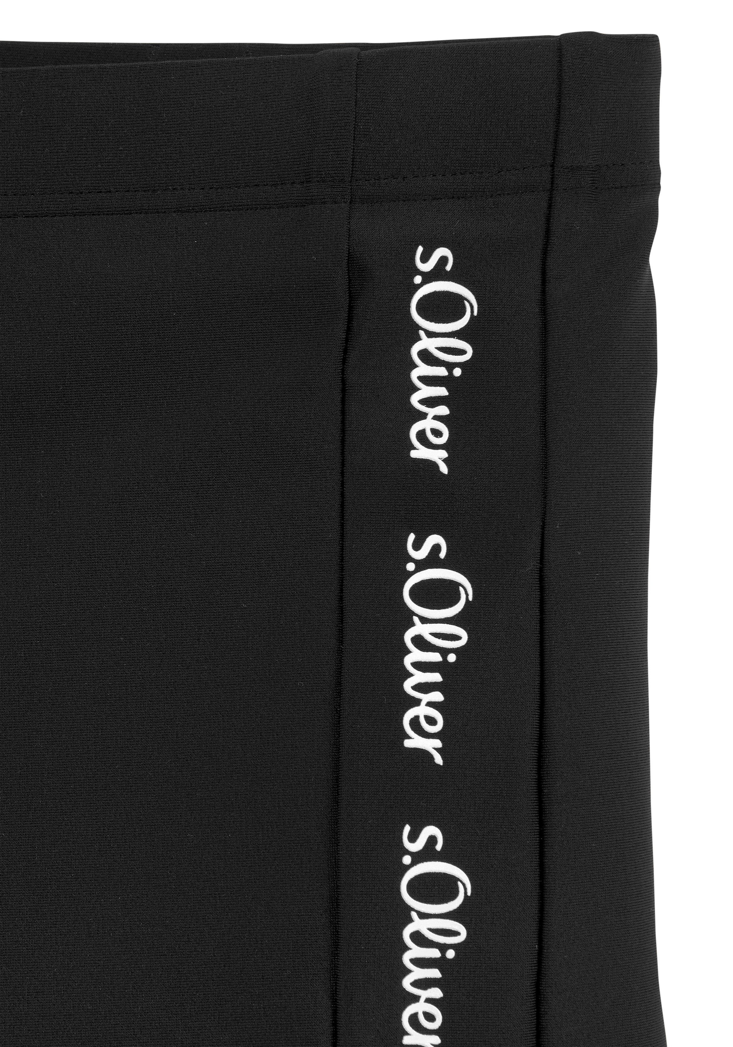 s.Oliver Boxer-Badehose mit Markenschriftzügen