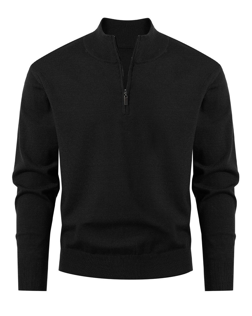Allthemen Strickpullover Herren Strickpullover mit Halbkragen lockere Passform Freizeit Winter