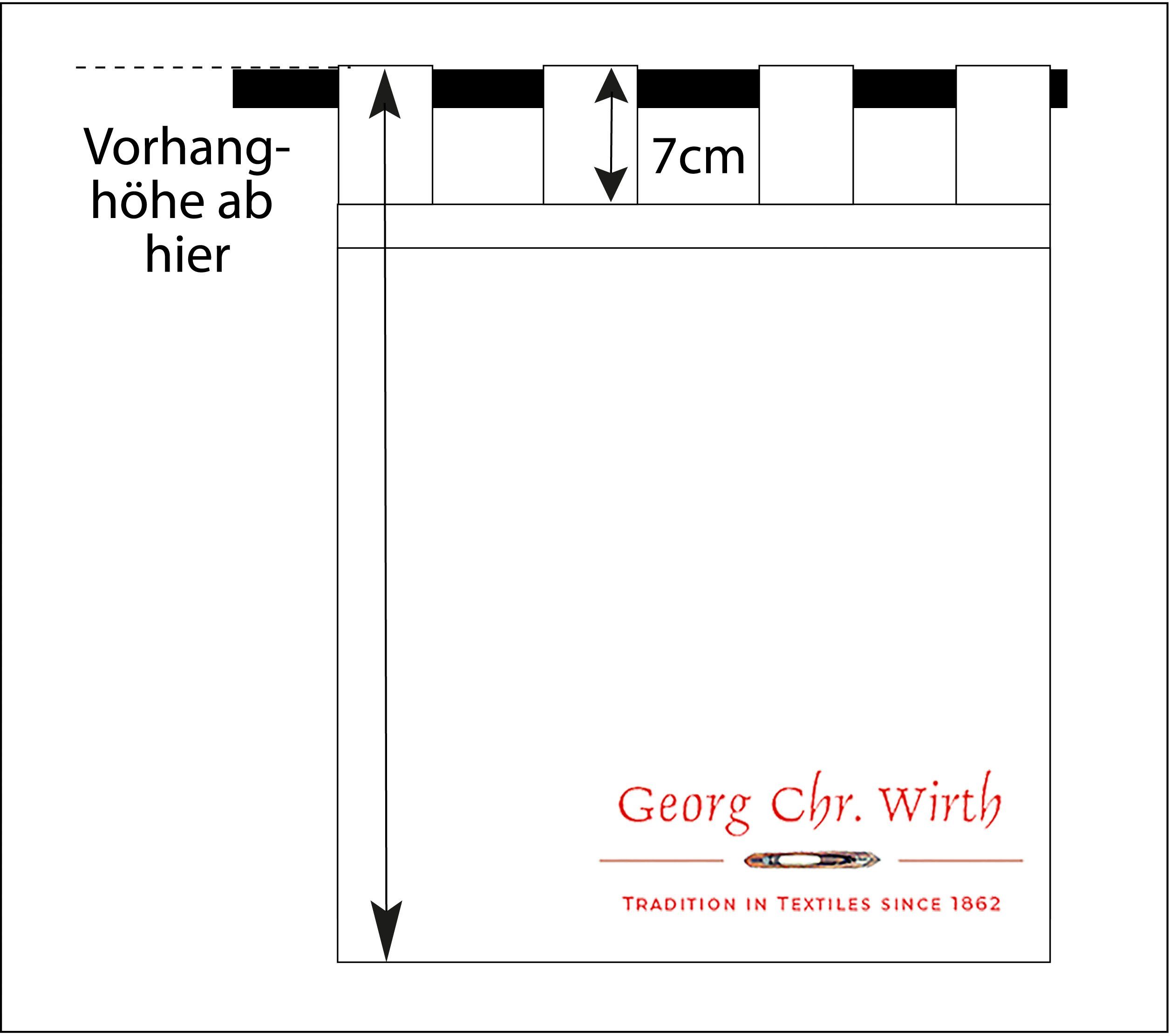 grün Jacquard Vorhang Wirth, St), Telfort, (1 blickdicht, Schlaufen
