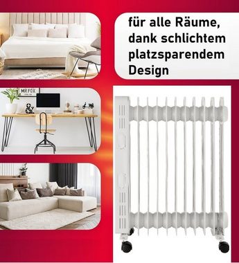 JUNG Ölradiator MIDEA NY2092 elektrische Heizung, 2000W, Ölradiator Energiesparend, 2000 W, Elektro Heizgerät für Wohnzimmer