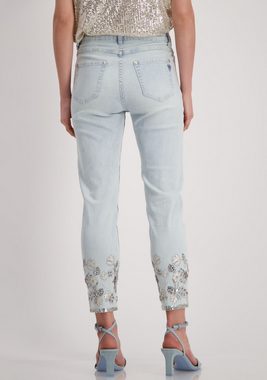 Monari Slim-fit-Jeans mit Stickerei