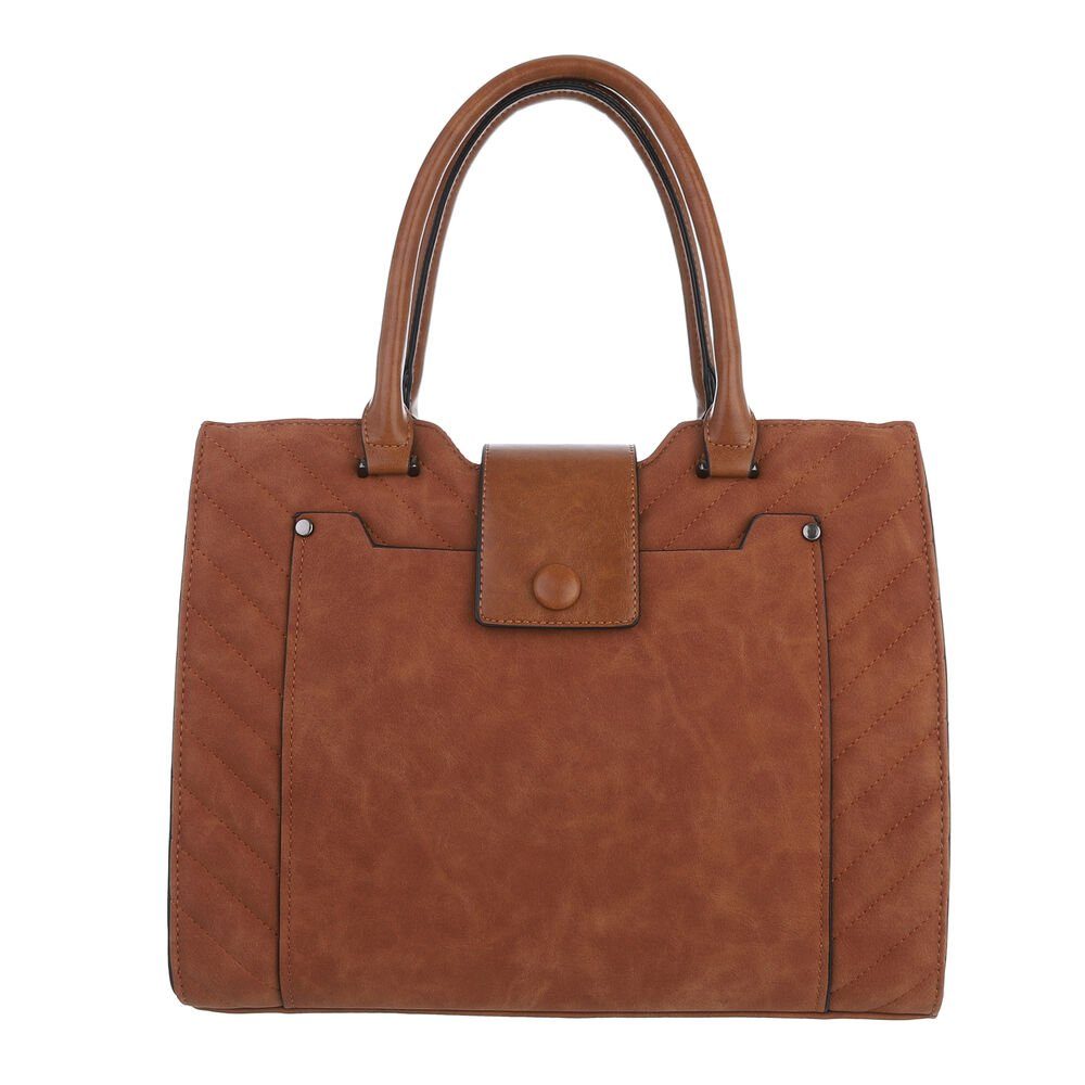 used Mittelgroße, Ital-Design Schultertasche Handtasche Camel Damentasche Optik