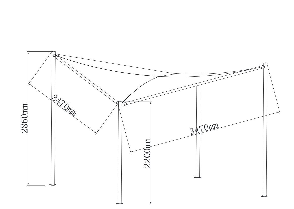 Thumbnail - DEGAMO Pavillon ORLANDO, mit Stahlgestell schwarz, Maße 3,5x3,5 Meter, Plane weiss wasserdicht