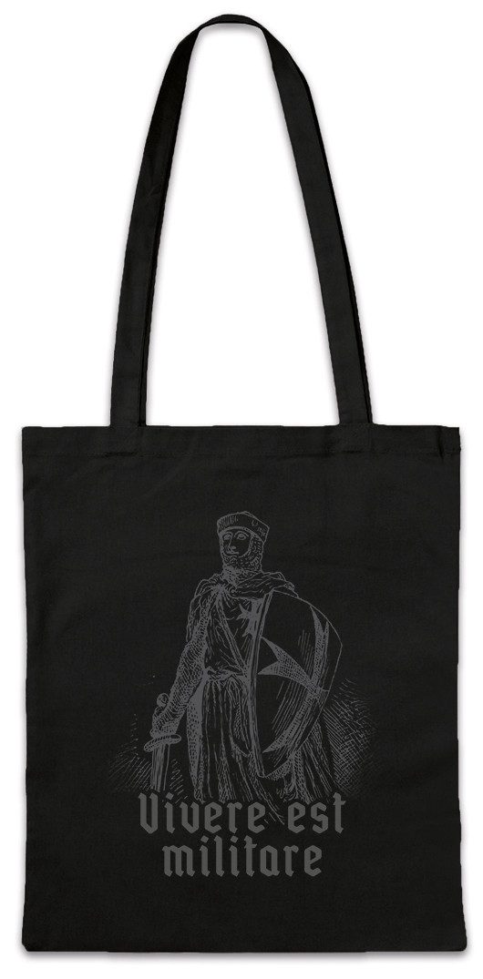 Beuteltasche Vivere Est Militare II Stofftasche Soldier Soldier Ritter