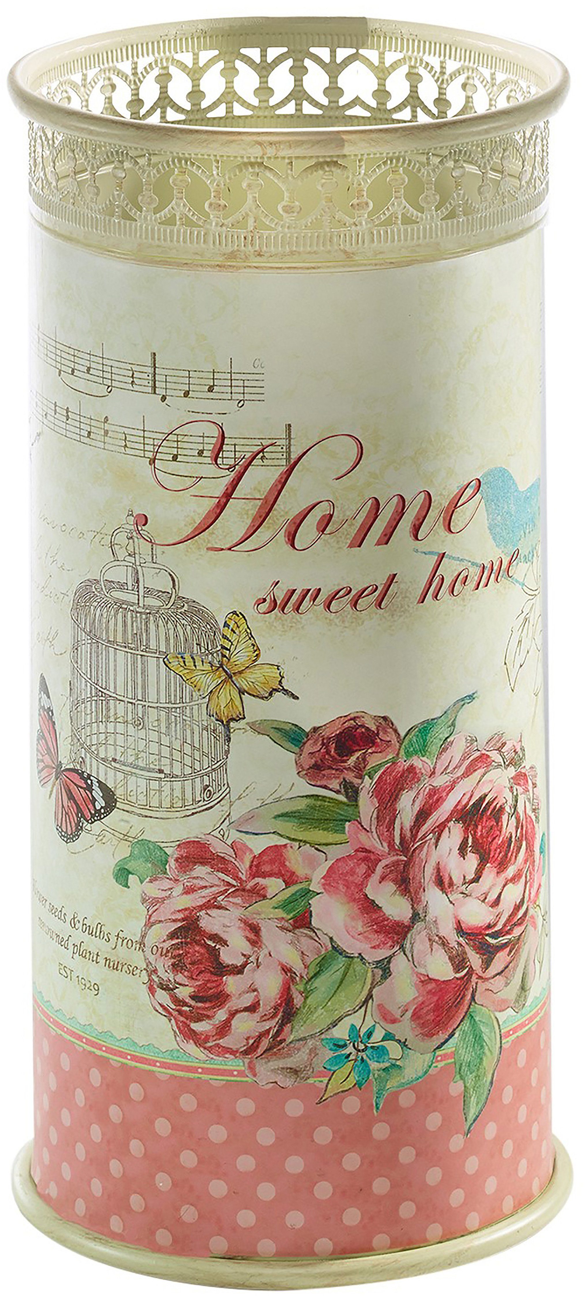 Kobolo Schirmständer Regenschirmständer aus Metall mit Rosendekor günstig online kaufen