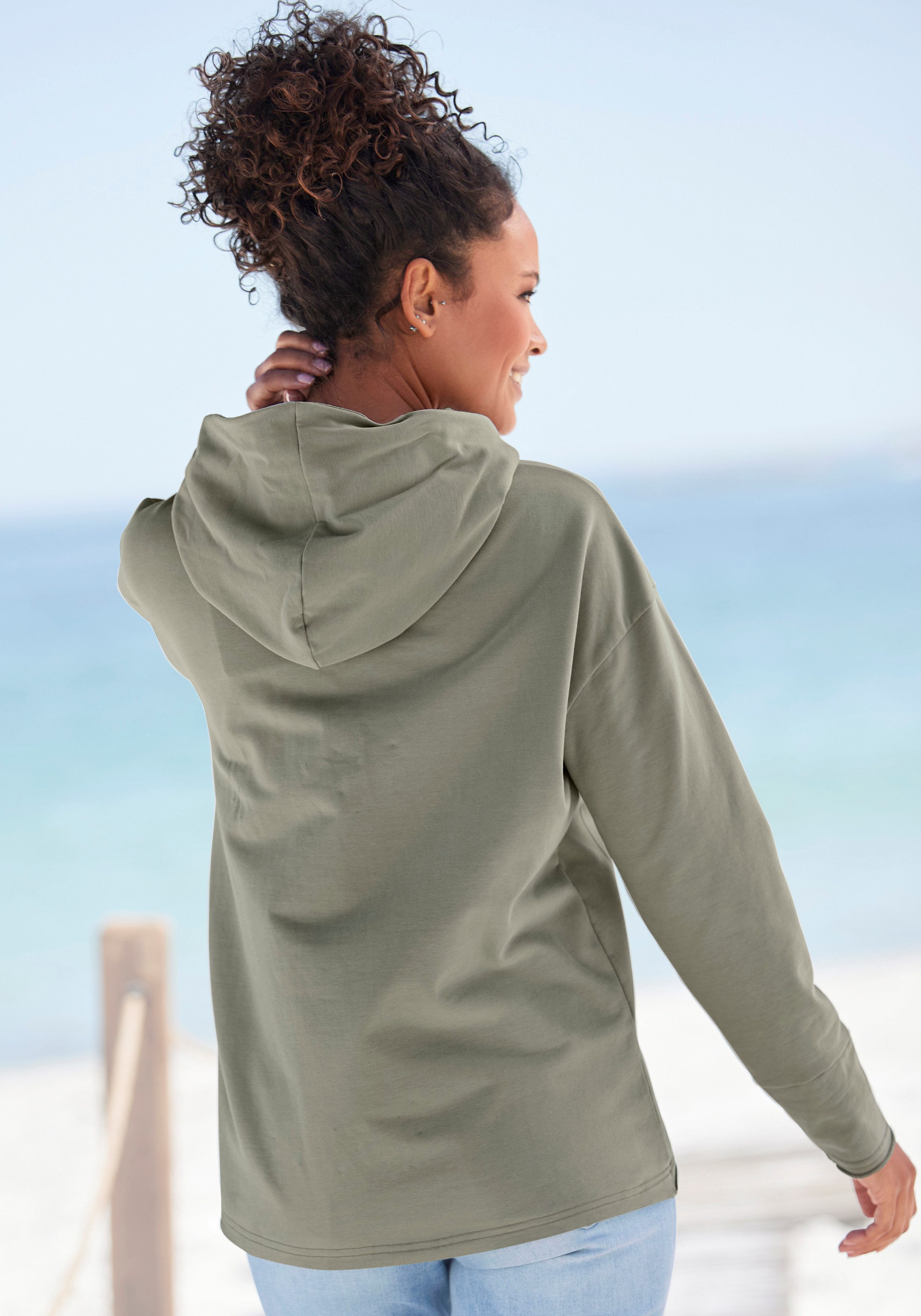 Elbsand Kapuzensweatshirt Dea, Hoodie mit Logodruck vorne