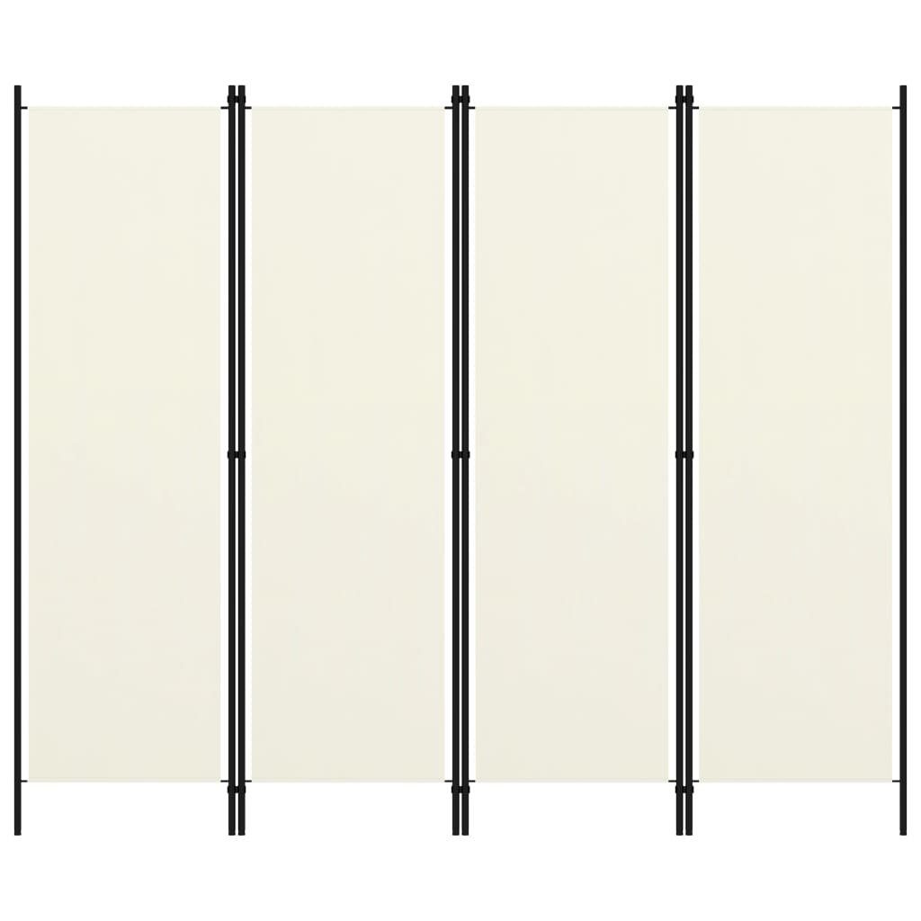 vidaXL Raumteiler 4-tlg. Raumteiler Weiß 200x180 cm, 4-tlg.