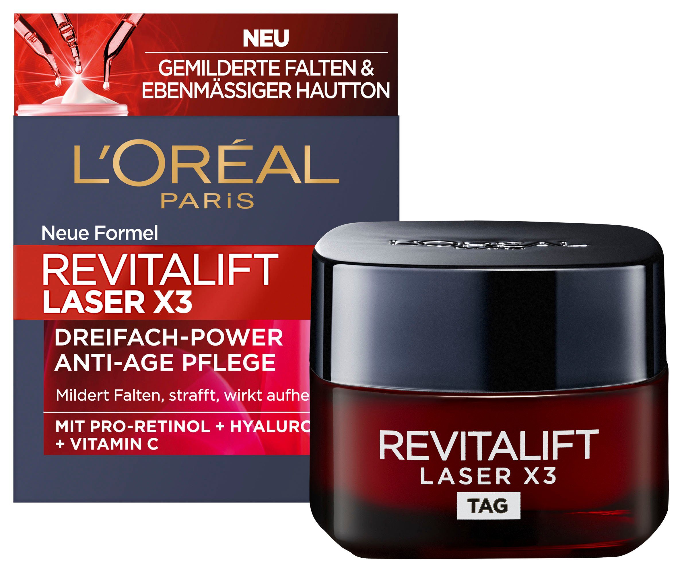 L'ORÉAL PARIS Gesichtspflege-Set L'Oréal Paris Revitalift Laser Gesichtspflegeset, mit Hyaluron