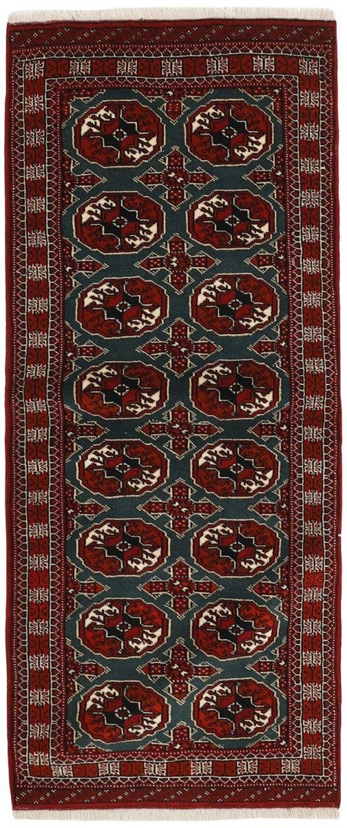 Orientteppich Turkaman 79x194 Handgeknüpfter Orientteppich / Perserteppich Läufer, Nain Trading, rechteckig, Höhe: 6 mm