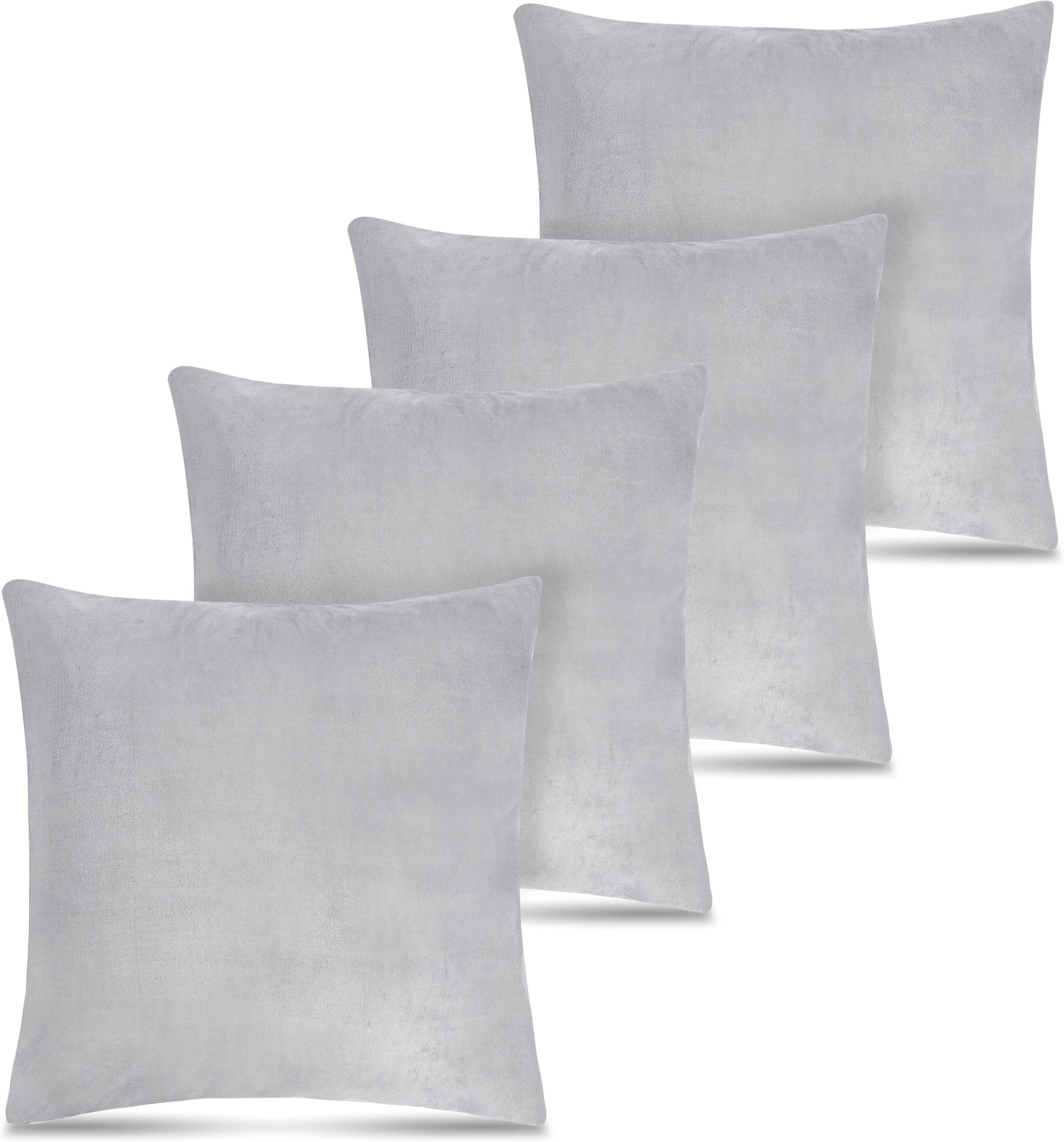 Aspero Dekokissen 4er Set Kissenbezüge Tamara, Dekokissen 45 x 45 cm mit Cashmere Feeling