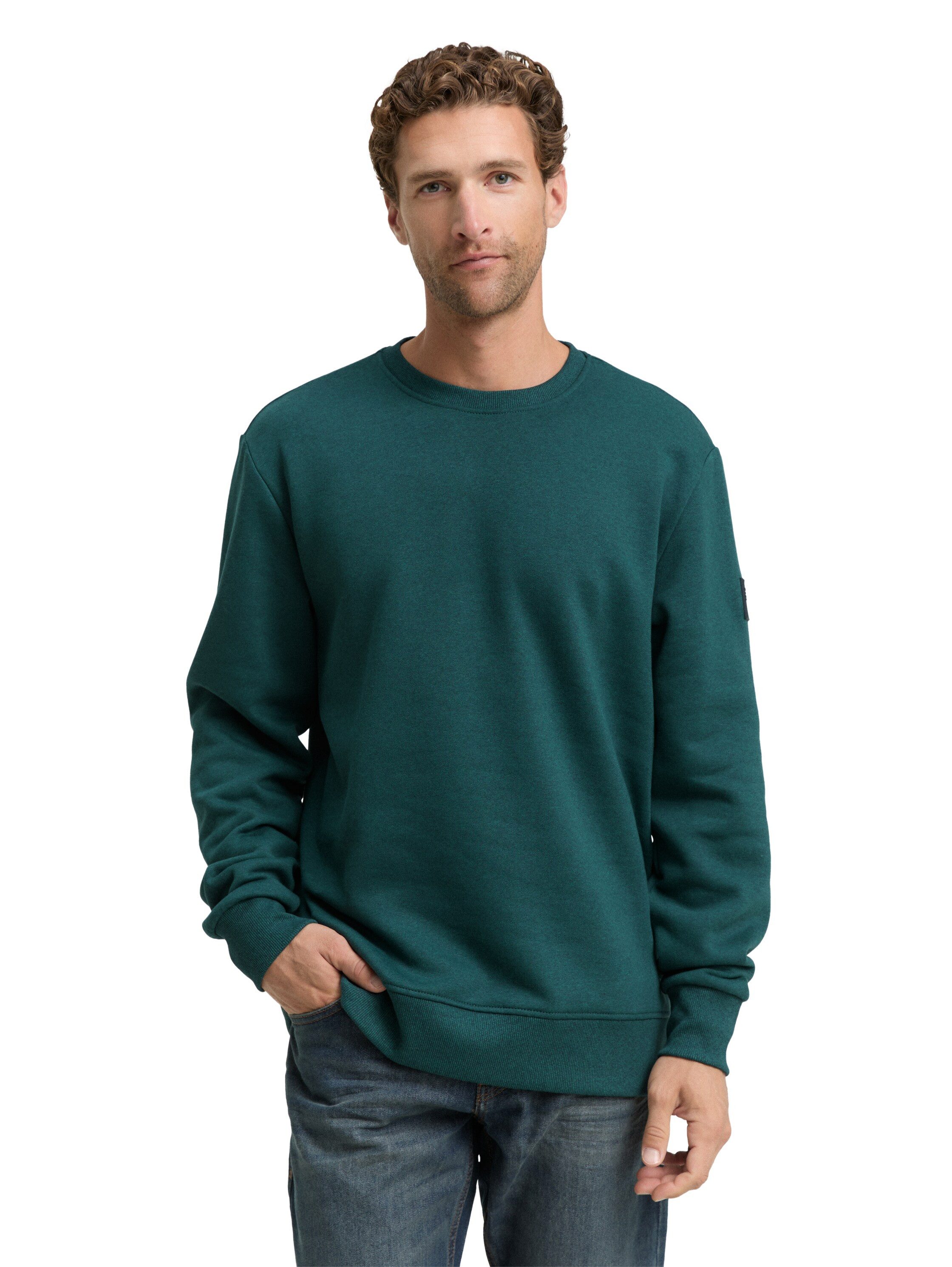 TOM TAILOR Sweatshirt mit Logo Stickerei am Arm günstig online kaufen