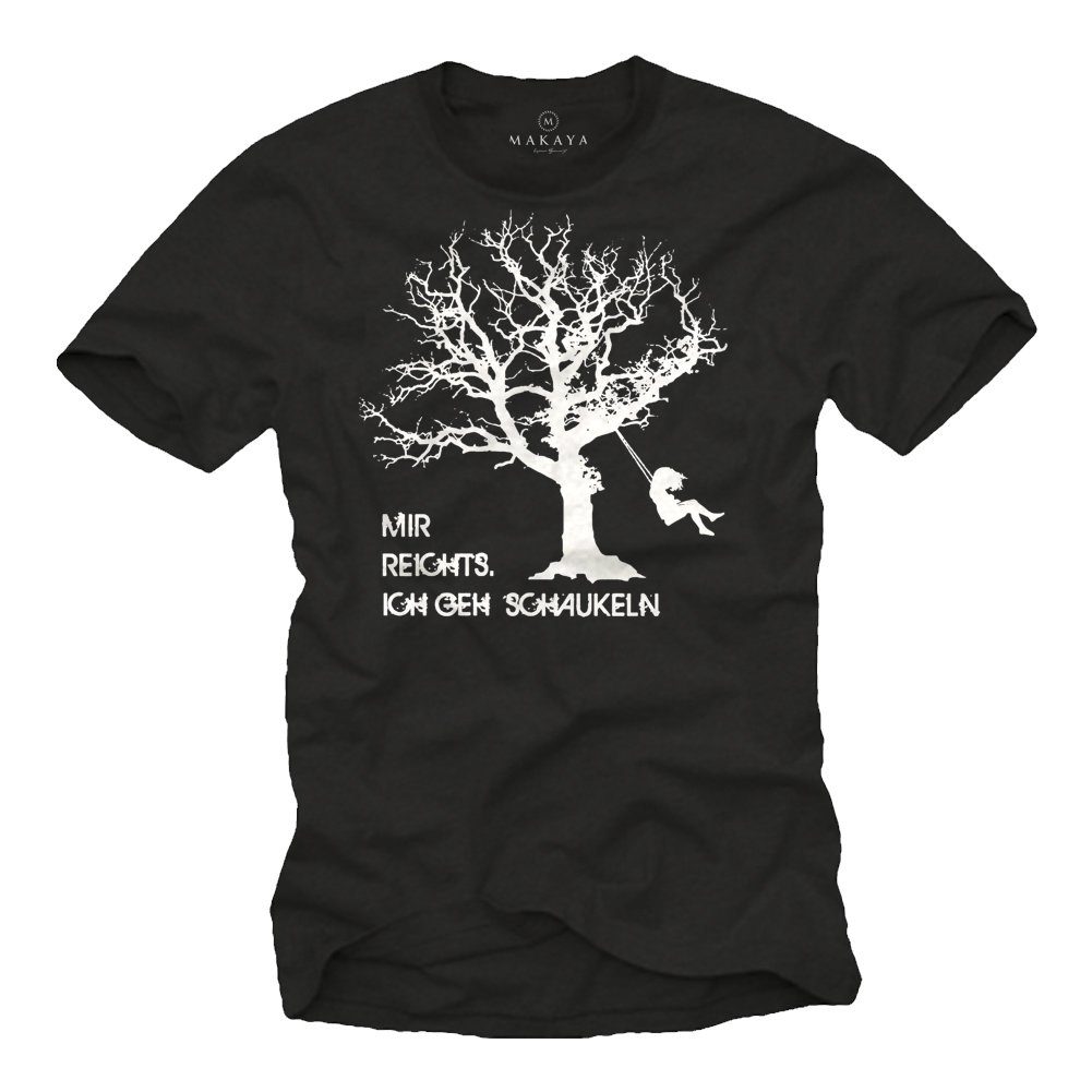 MAKAYA PrintShirt Lustige Herren TShirts mit Sprüchen Mir Reichts