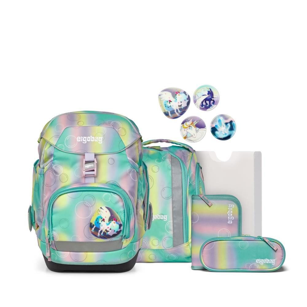 ergobag Schulrucksack Pack (6tlg., Federmäppchen, Sportrucksack, Heftebox, Schlmaperrolle und Kletties)