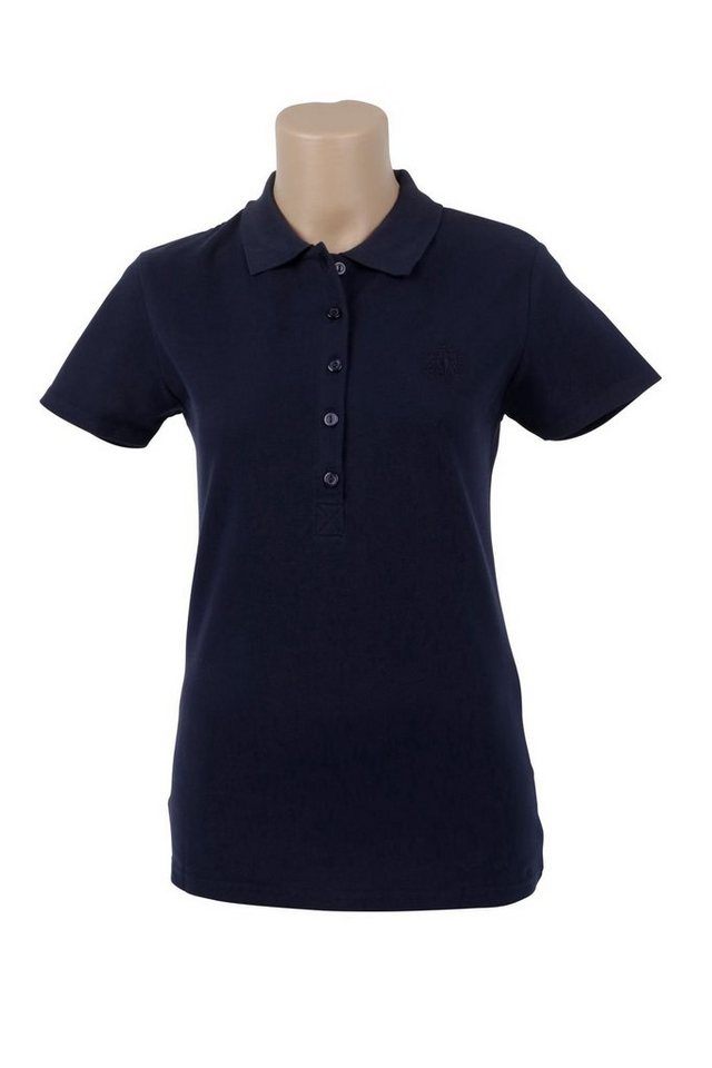 Austria Imperial Poloshirt Polo Damen navy (1-tlg) Logo (Doppeladler) Ton  in Ton gestickt auf der Brust