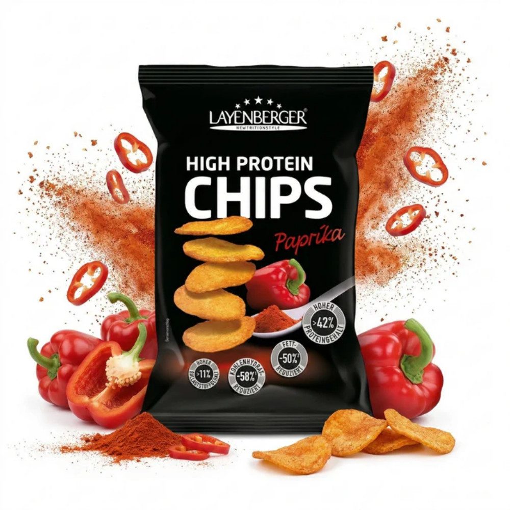 Layenberger Nutrition Group High Protein Paprika Chips, 5 er Tray à 75 g