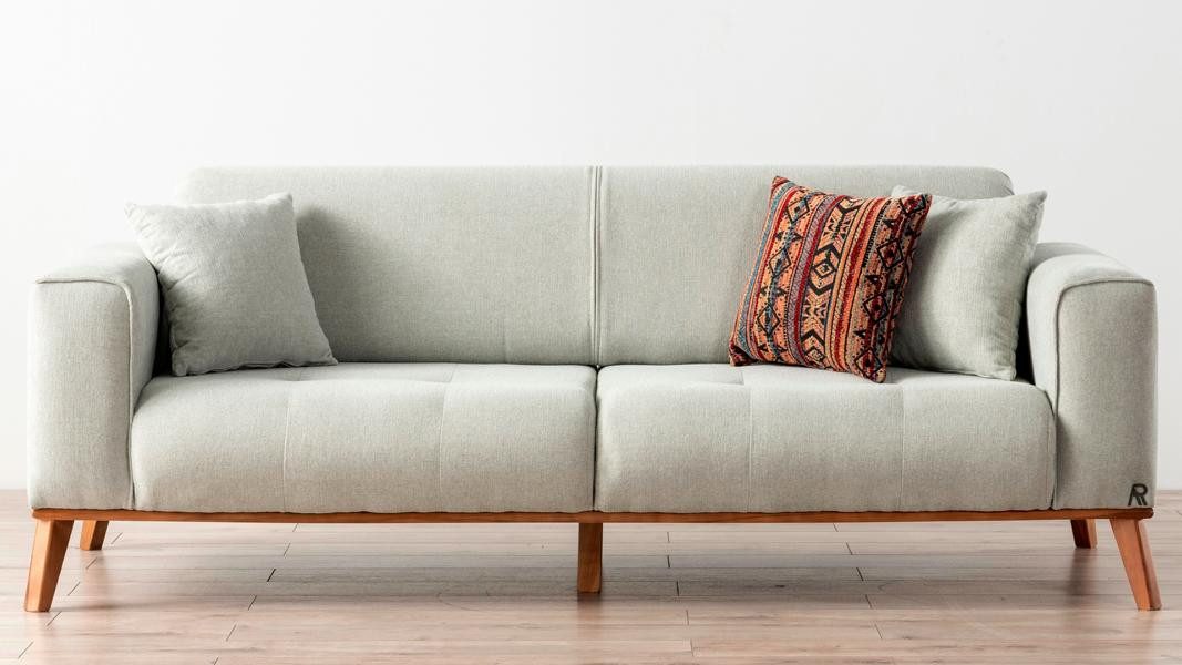 JVmoebel 3-Sitzer Bequeme Sofa in Grau mit elegantem Design und hochwertiger Polsterung, 1 Teile, Made in Europe