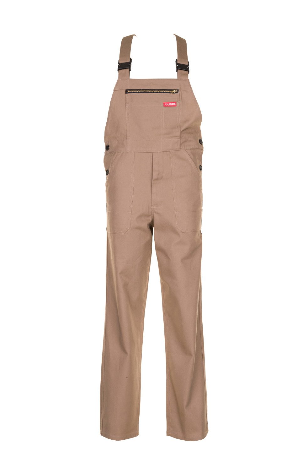 Planam Arbeitshose PLANAM Herren Latzhose BW-290 Brustlatztasche Reißfest Khaki