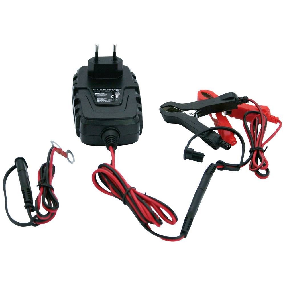 Batterieladegerät für Auto & Motorrad 1A, 6/12 Autobatterie-Ladegerät