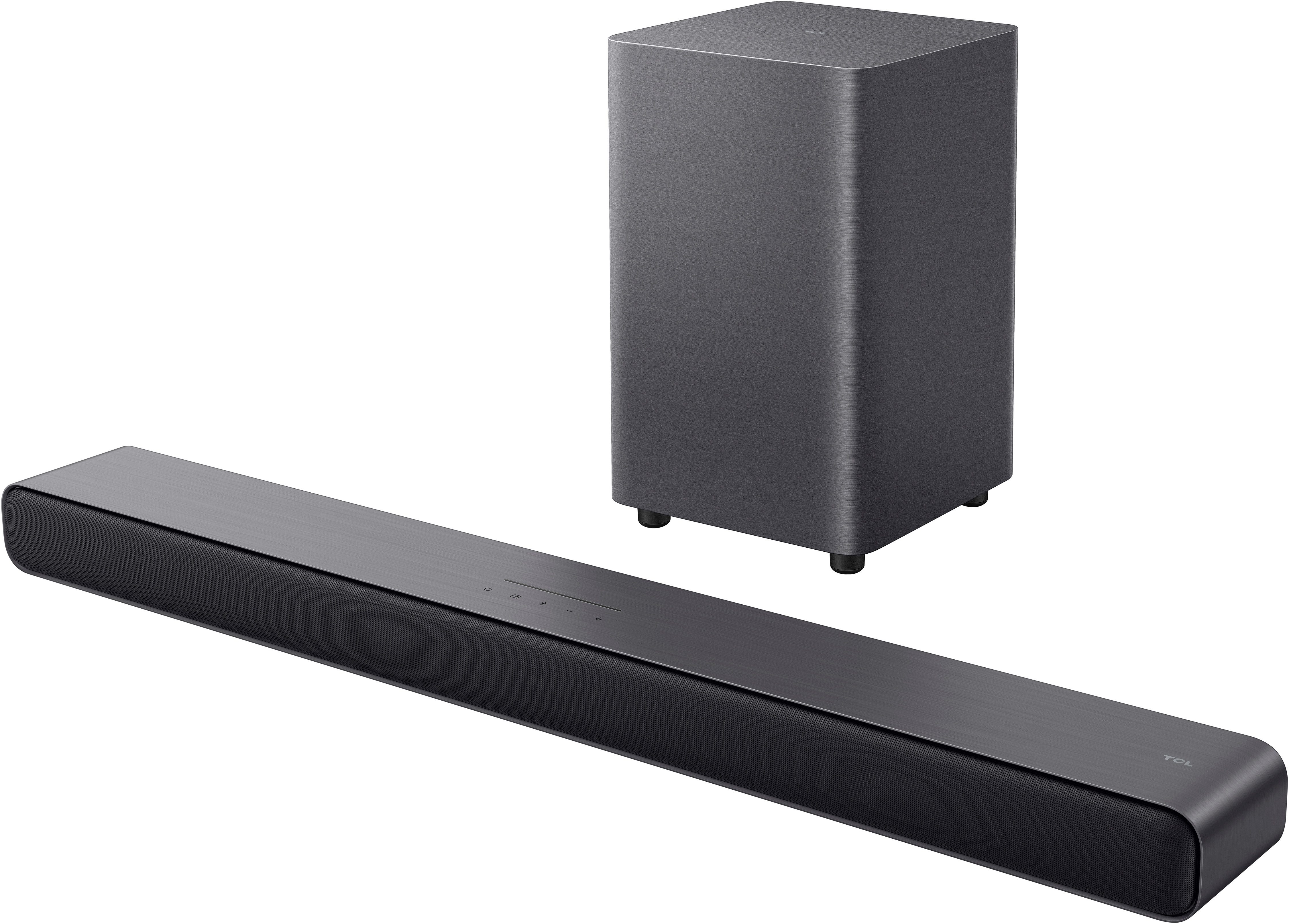 TCL S55H 2.1-Kanal DTS Virtual:X Soundbar 2.1 (Bluetooth, WLAN (WiFi), 220 W, Dolby Atmos, Bluetooth 5.2, HDMI, 220 Watt, Wandhalterung, Subwoofer)