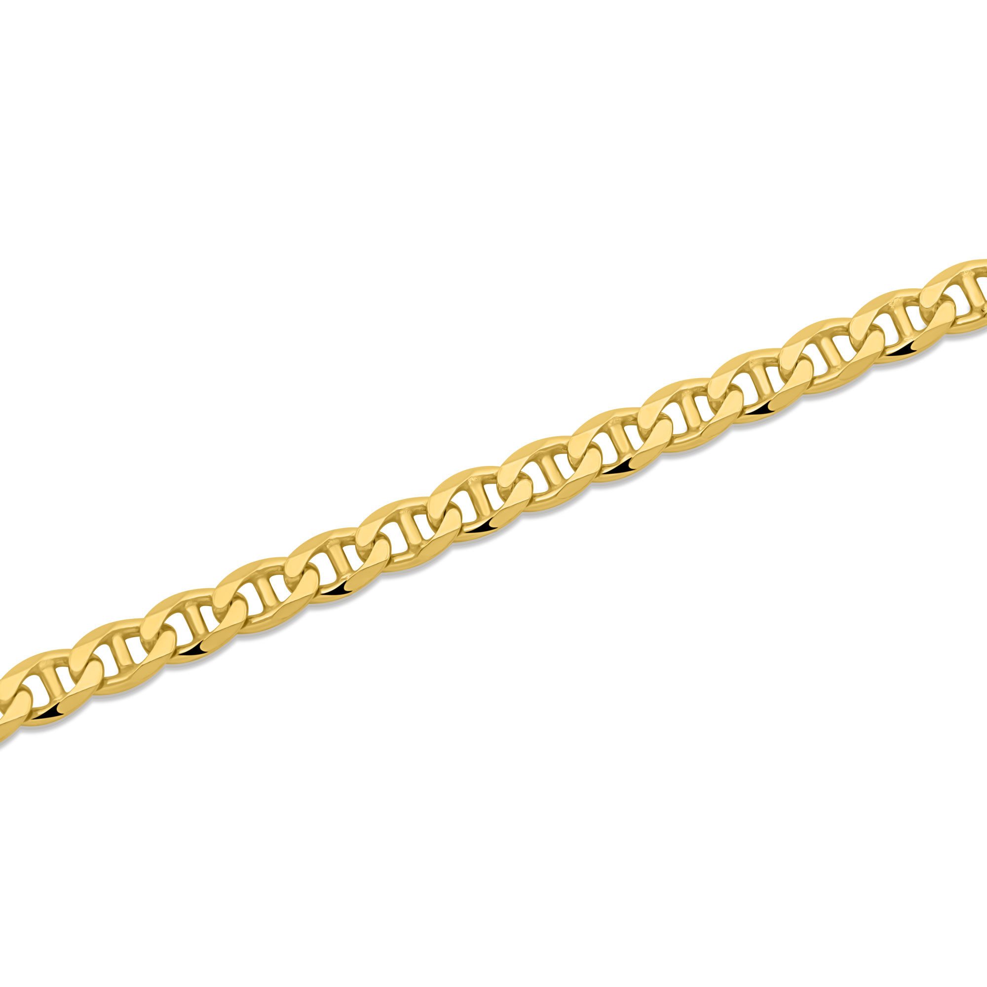 Tony Fein Armband Stegpanzerarmband 4,5 mm 585er Vergoldet Hochglanzpoliert