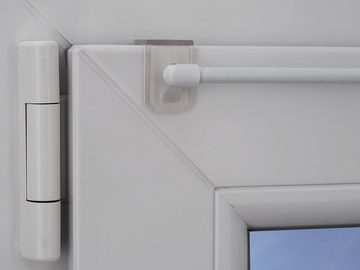 dekondo Fensterhaken Dekohaken Dekoklipp Fensterklipp Gardinenhaken Türhaken, für Gardinenstangen/Vitragestangen oder Fensterdekorationen, (4-St), Klemmbereich 15-25 mm (wählen Sie den richtigen Klemmbereich aus)