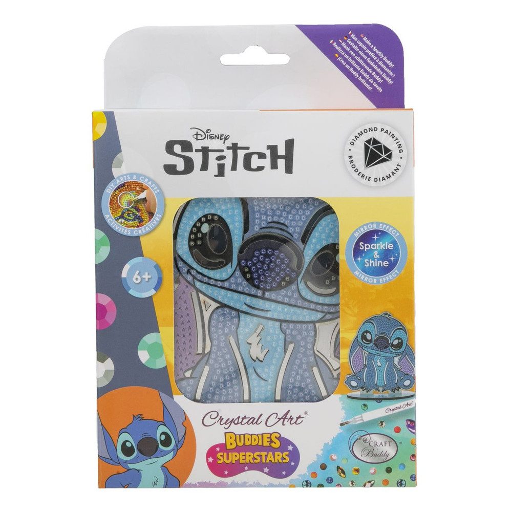 CRAFT Buddy Kreativset Disney Stitch - Crystal Art Buddies - Steckfigur Stitch - Spiegeleffek