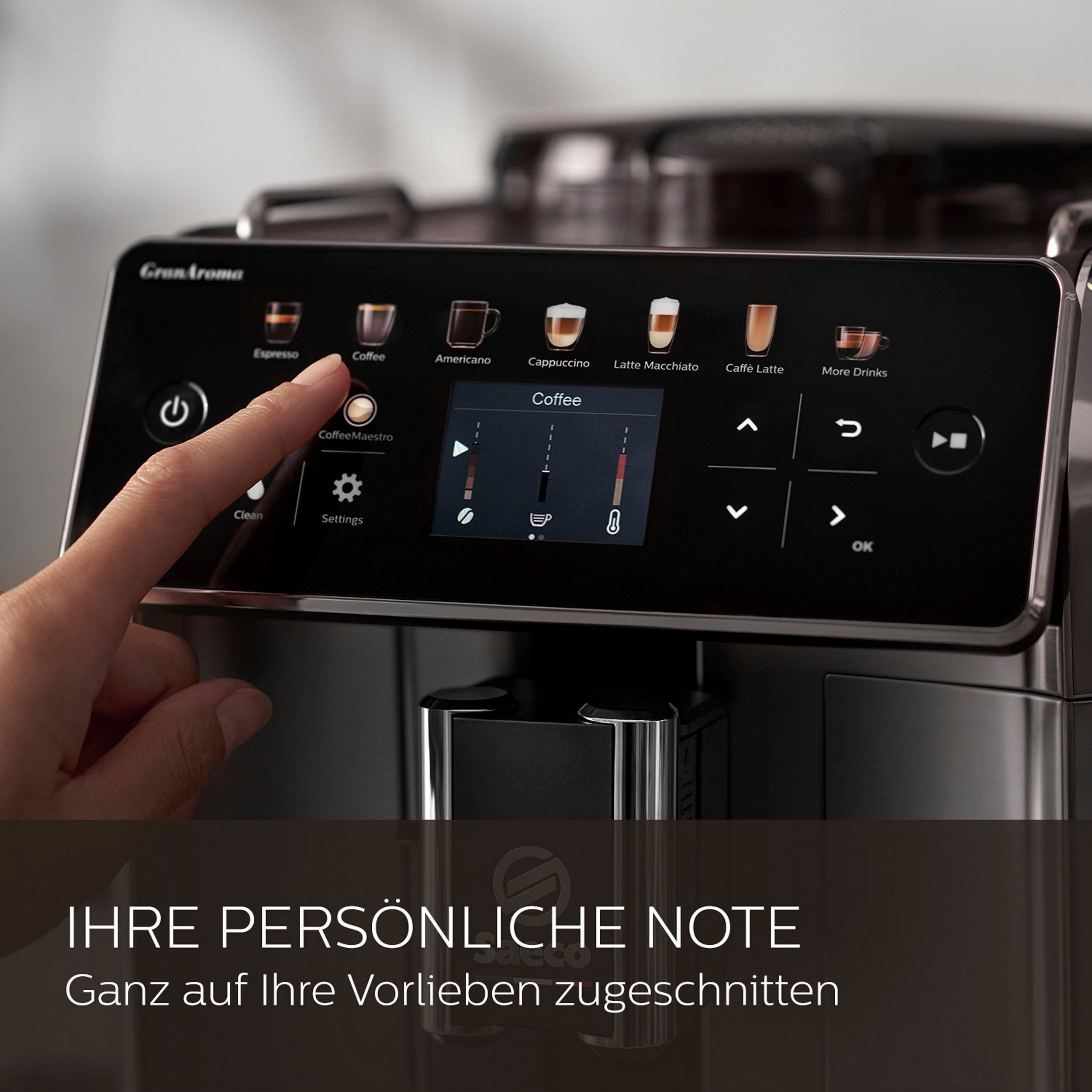 individuelle Kaffeevollautomat Saeco Kaffeespezialitäten CoffeeMaestro, Personalisierung: 16 GranAroma SM6585/00,