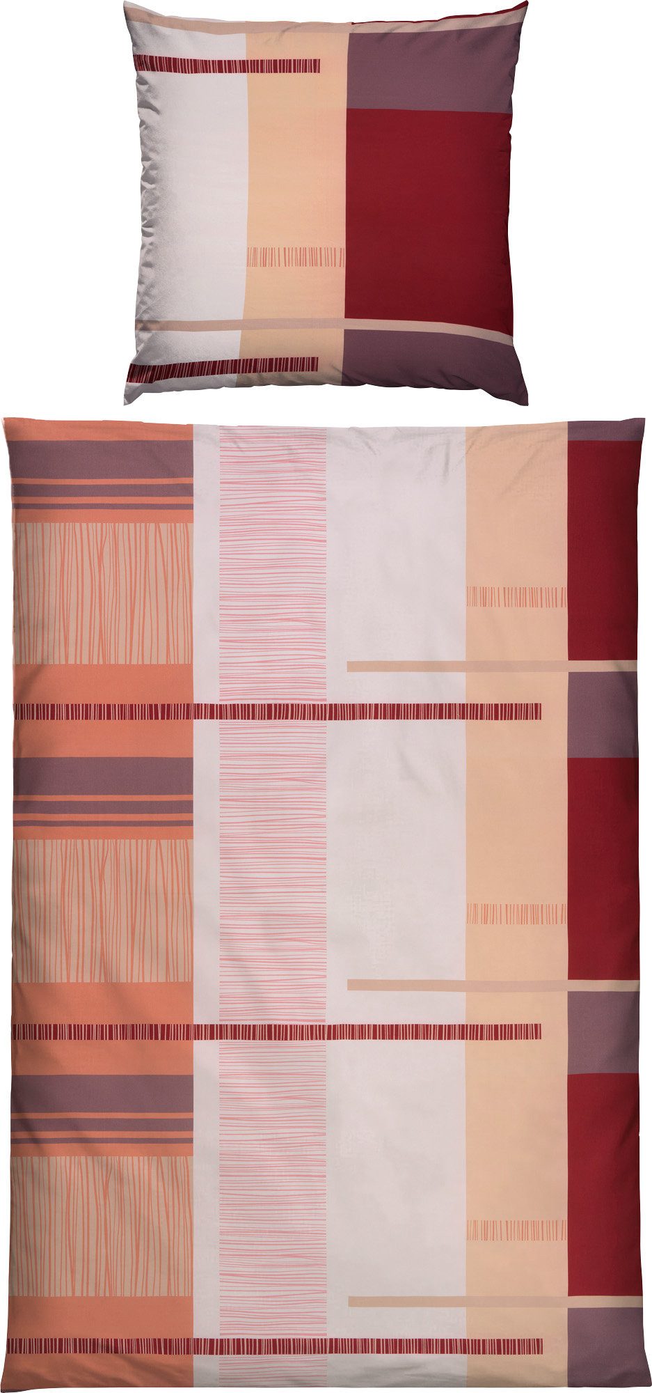 REDBEST Bettwäsche Bettwäsche, Mako-Satin, Satin Grafik günstig online kaufen