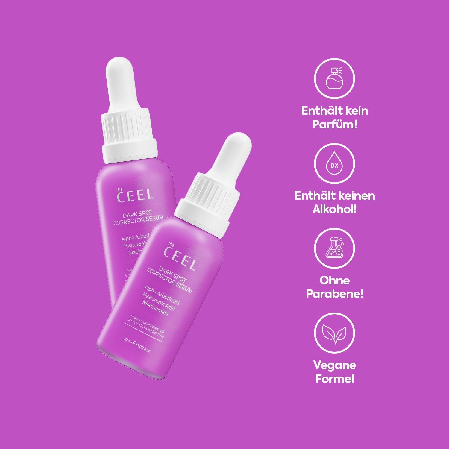 THE CEEL Gesichtspflege Gesichtsserum gegen Flecken – Für einen ebenmäßigen, strahlenden Teint