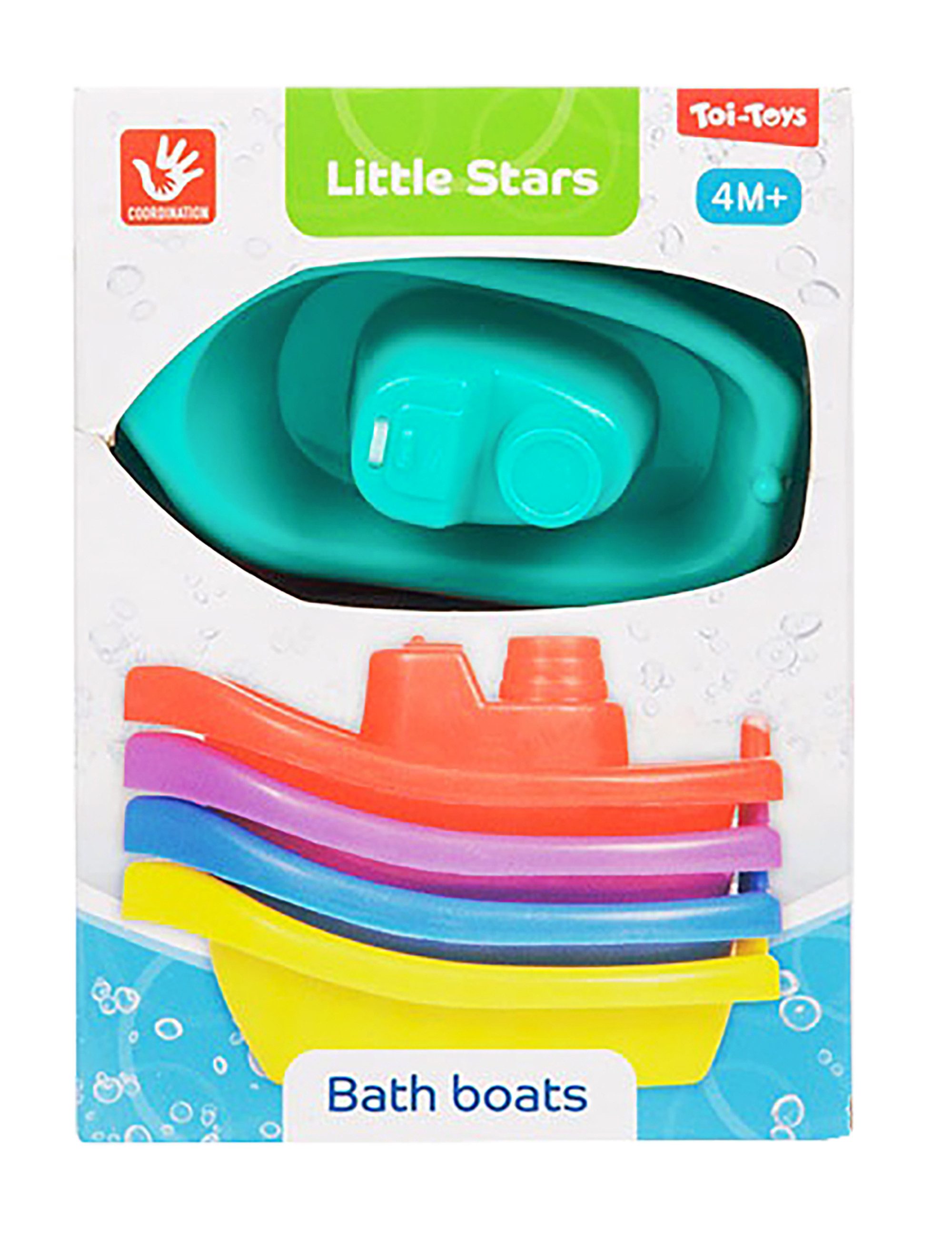 Toi-Toys Kinderspielboot 5X Baby BADEBOOT Set Bunt stapelbar Badewannenspielzeug Spielzeug 63 (5-tlg), Schwimmend Babyboot Badespielzeug Boot Wanne Kinder Badespaß
