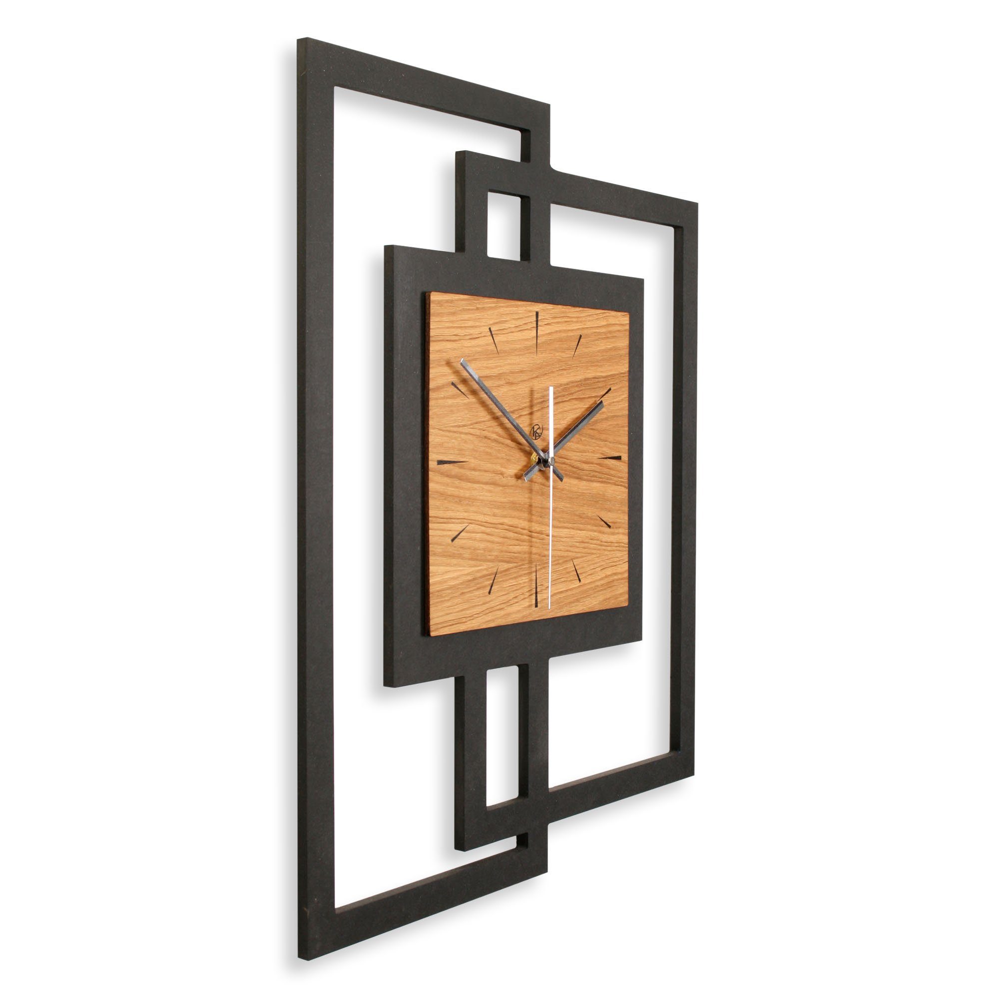 Kreative Feder Wanduhr Moderne Designer-Wanduhr aus Holz (mit stilvollem Ak günstig online kaufen