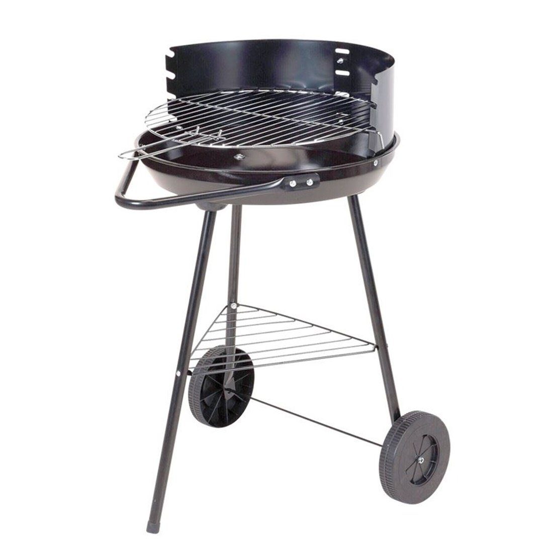 dynamic24 Holzkohlegrill, Metall Grill Rundgrill Grillwagen 70cm Standgrill Gartengrill Garten