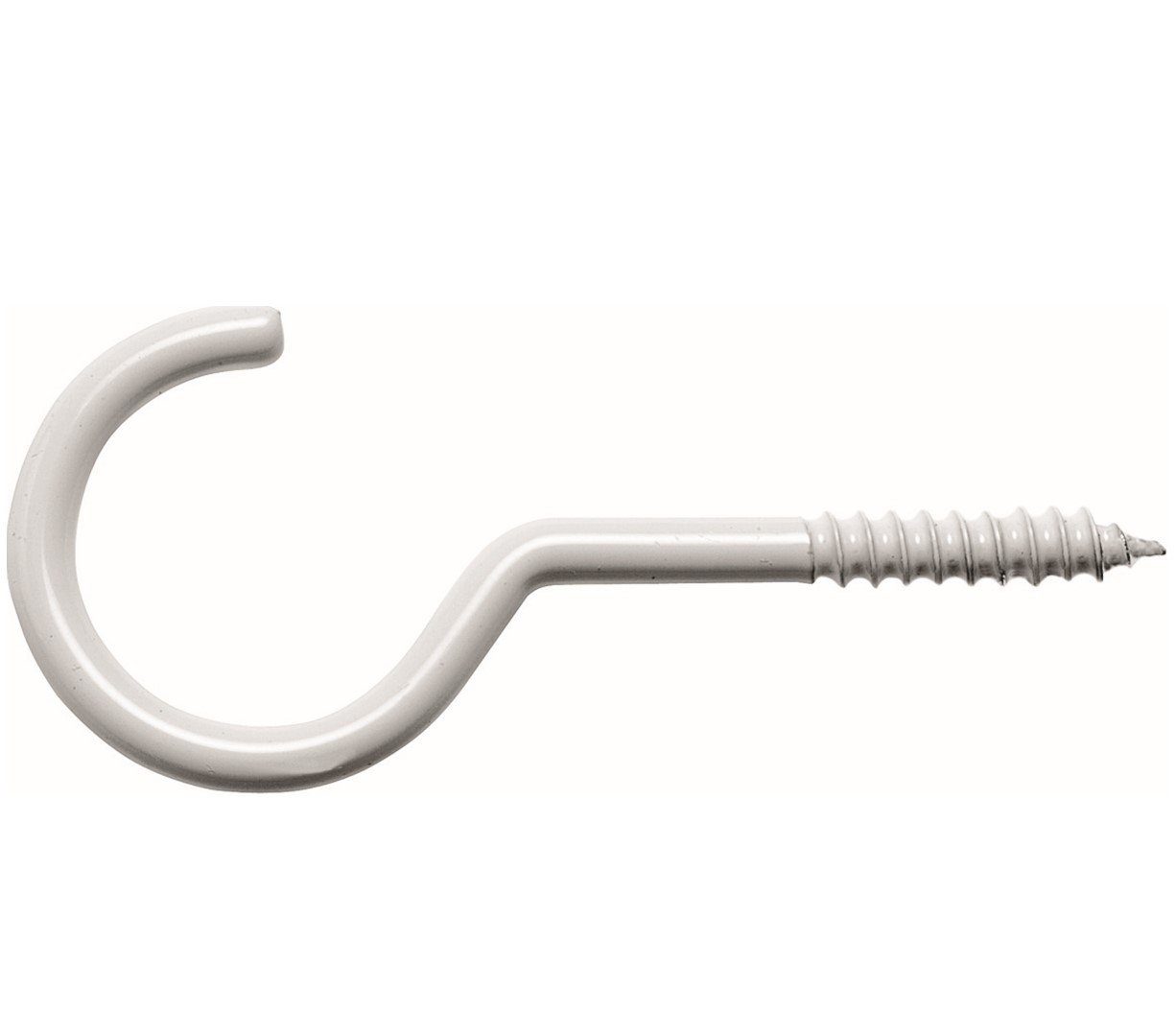 HSI Schrauben-Set HSI Schraubhaken, gebogen Art.11, Eisen, weiß beschichtet, 2,9x 40 mm