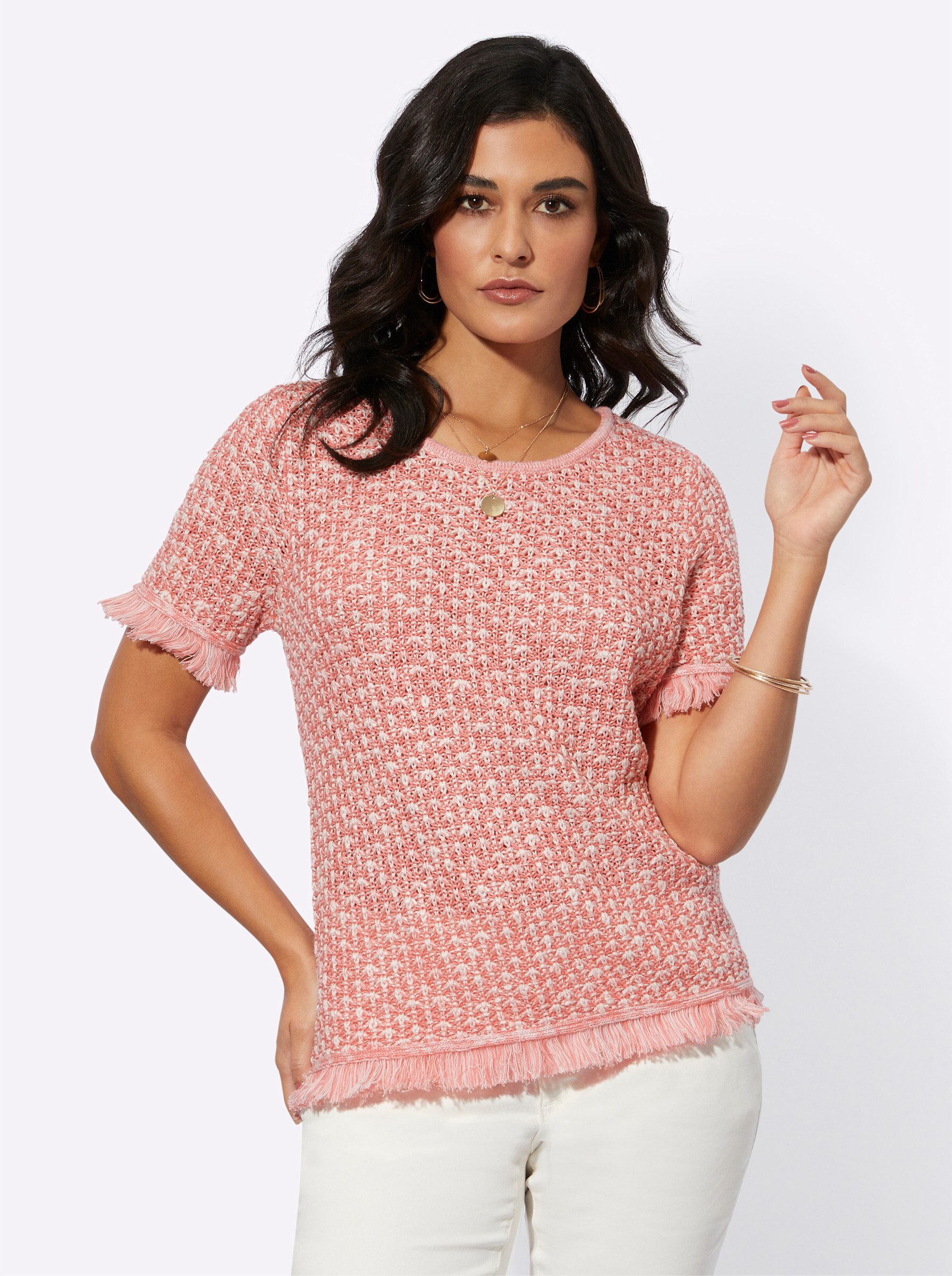 Strickpullover Kurzarmpullover
