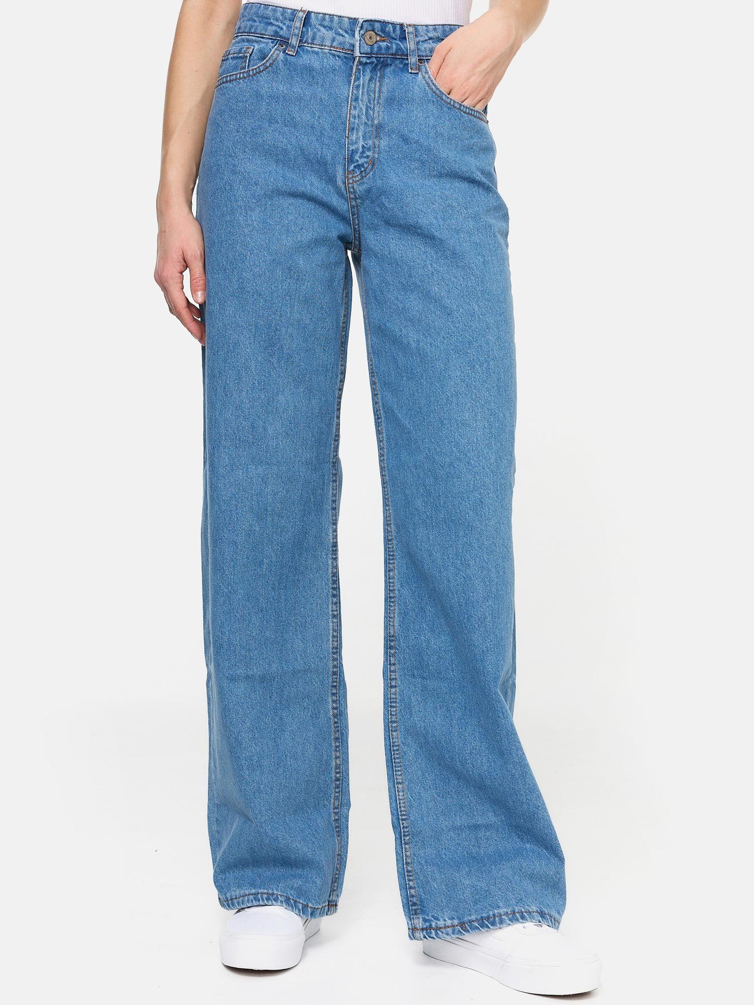 Tazzio High-waist-Jeans F115 Damen Palazzo Jeanshose