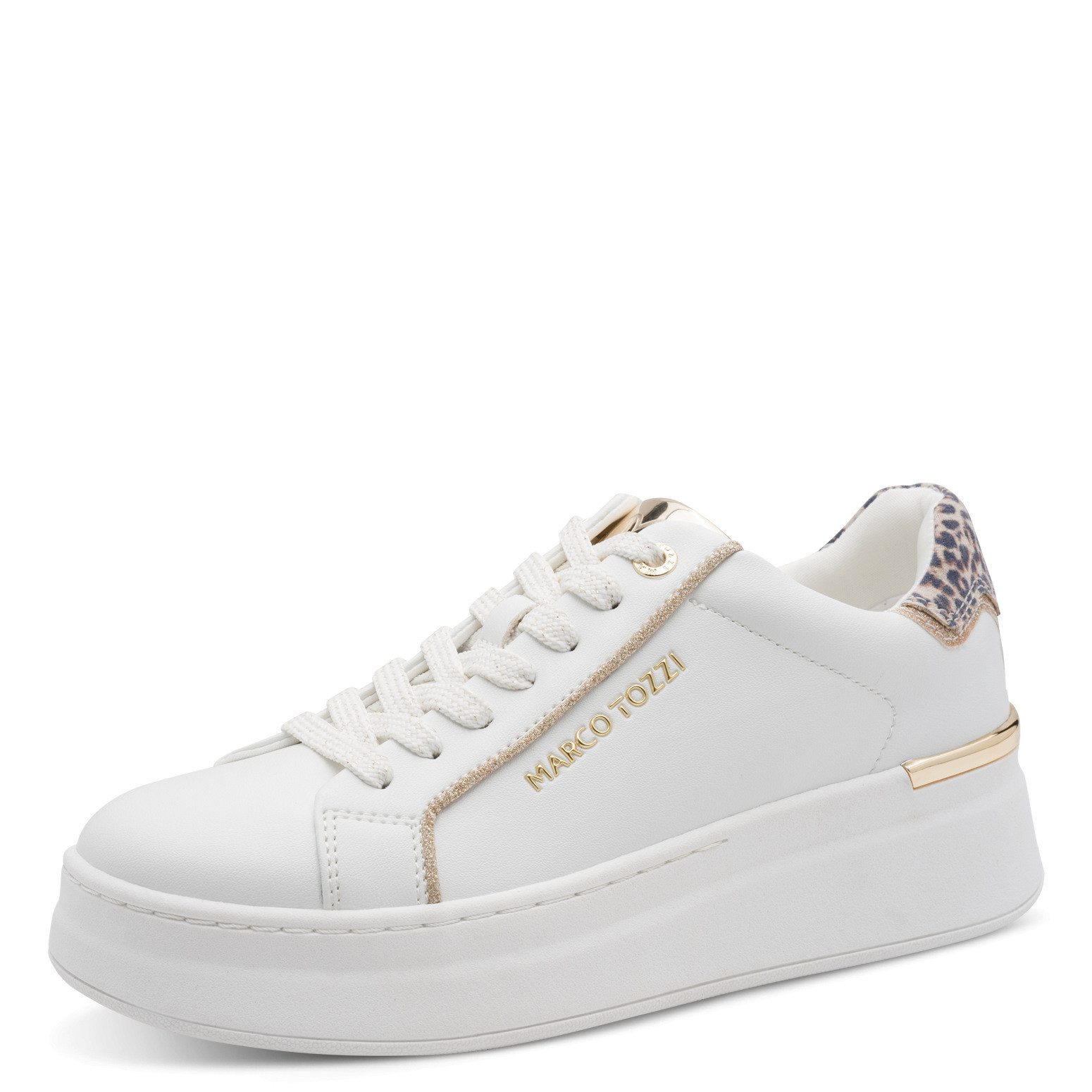 MARCO TOZZI Plateausneaker Freizeitschuh, Halbschuh, Schnürschuh mit Kontrastbesatz