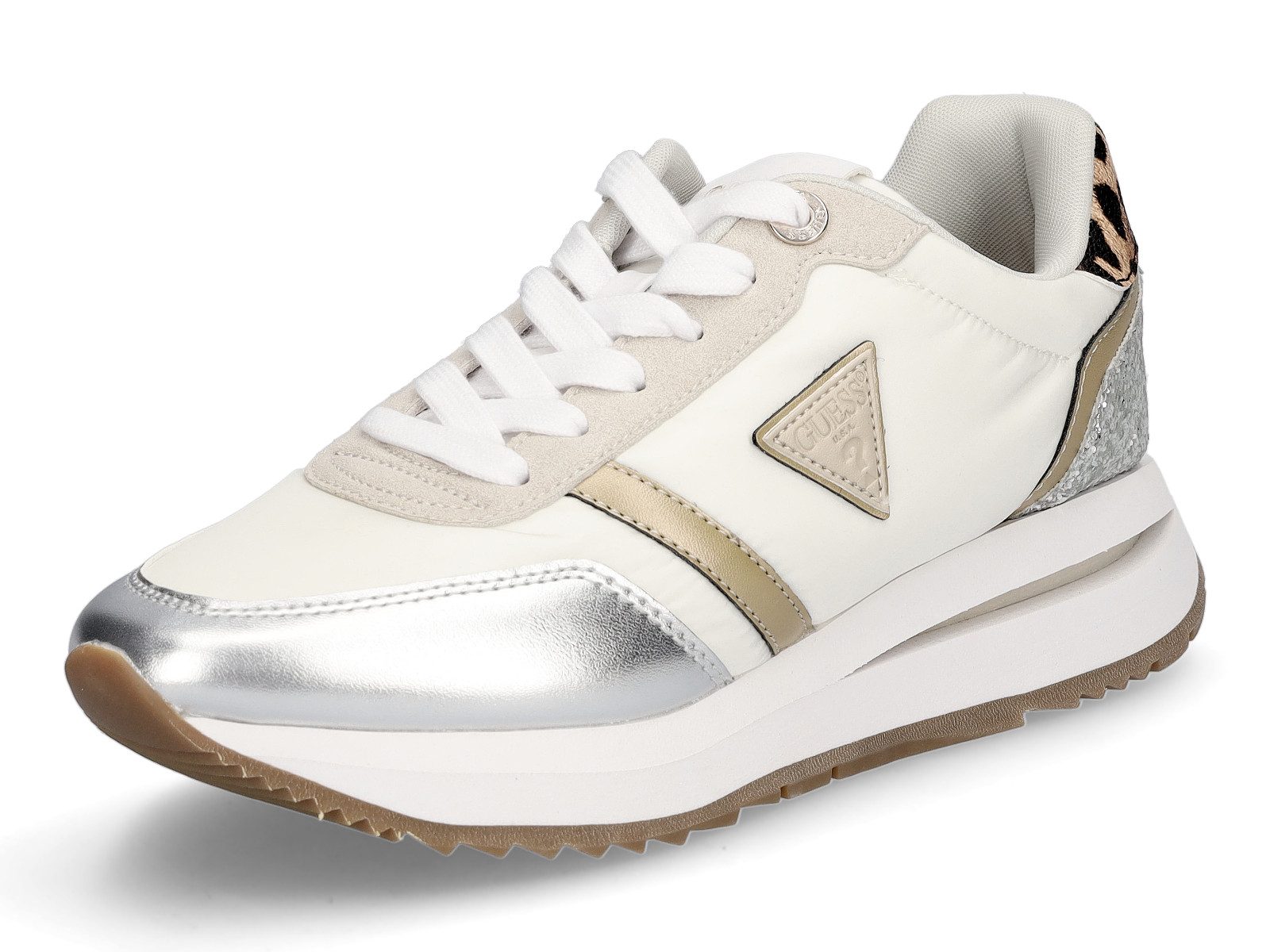 Guess Guess Damen Sneaker Eagar2 offwhite leo Sneaker günstig online kaufen