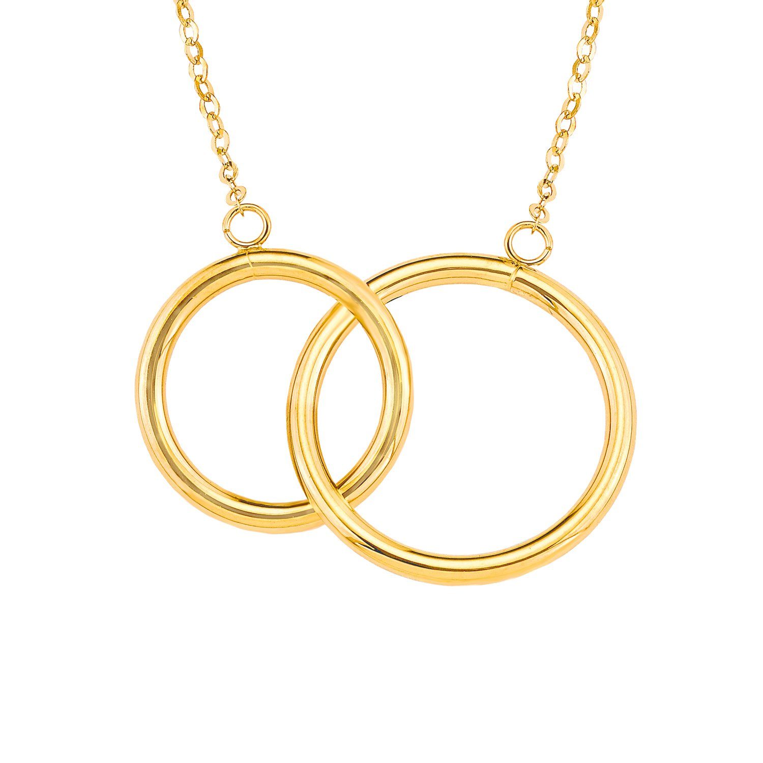 Amor Kette mit Anhänger für Damen, Gold 375 (1-tlg., Kette mit Anhänger),  Kette und Anhänger sind aus glänzendem Gelbgold 375 (9 ct) gefertigt