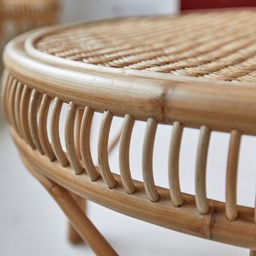 Tikamoon Couchtisch Zita Couchtisch aus Rattan