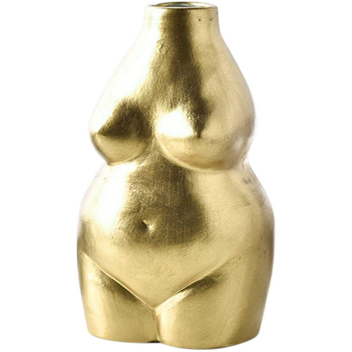 Jormftte Dekovase Weiblich Körper Blumentopf Gold Vase Statue,für Kunst Design,Keramik Deko