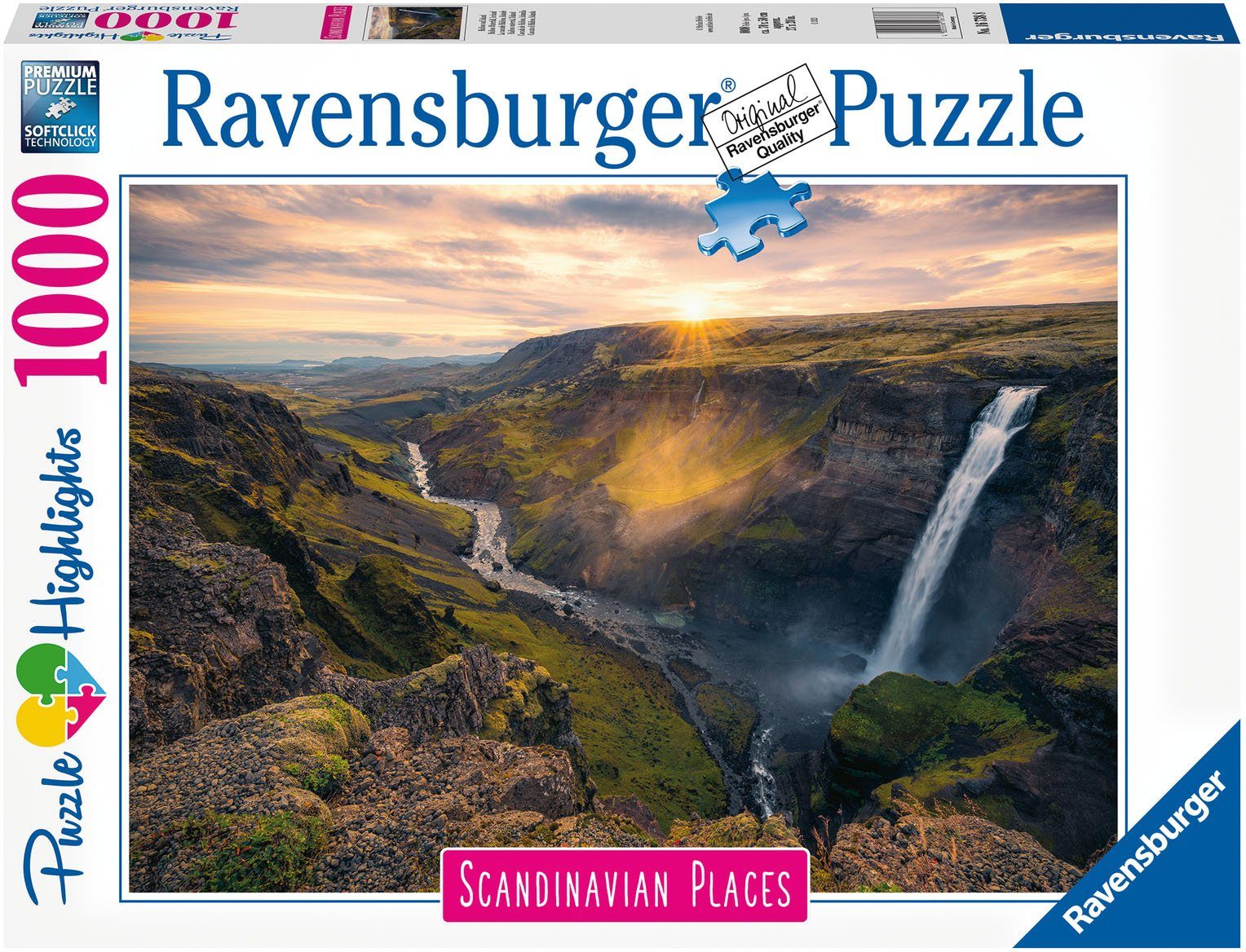 Ravensburger Puzzle Haifoss auf Island, 1000 Puzzleteile, Made in Germany, FSC® - schützt Wald - weltweit