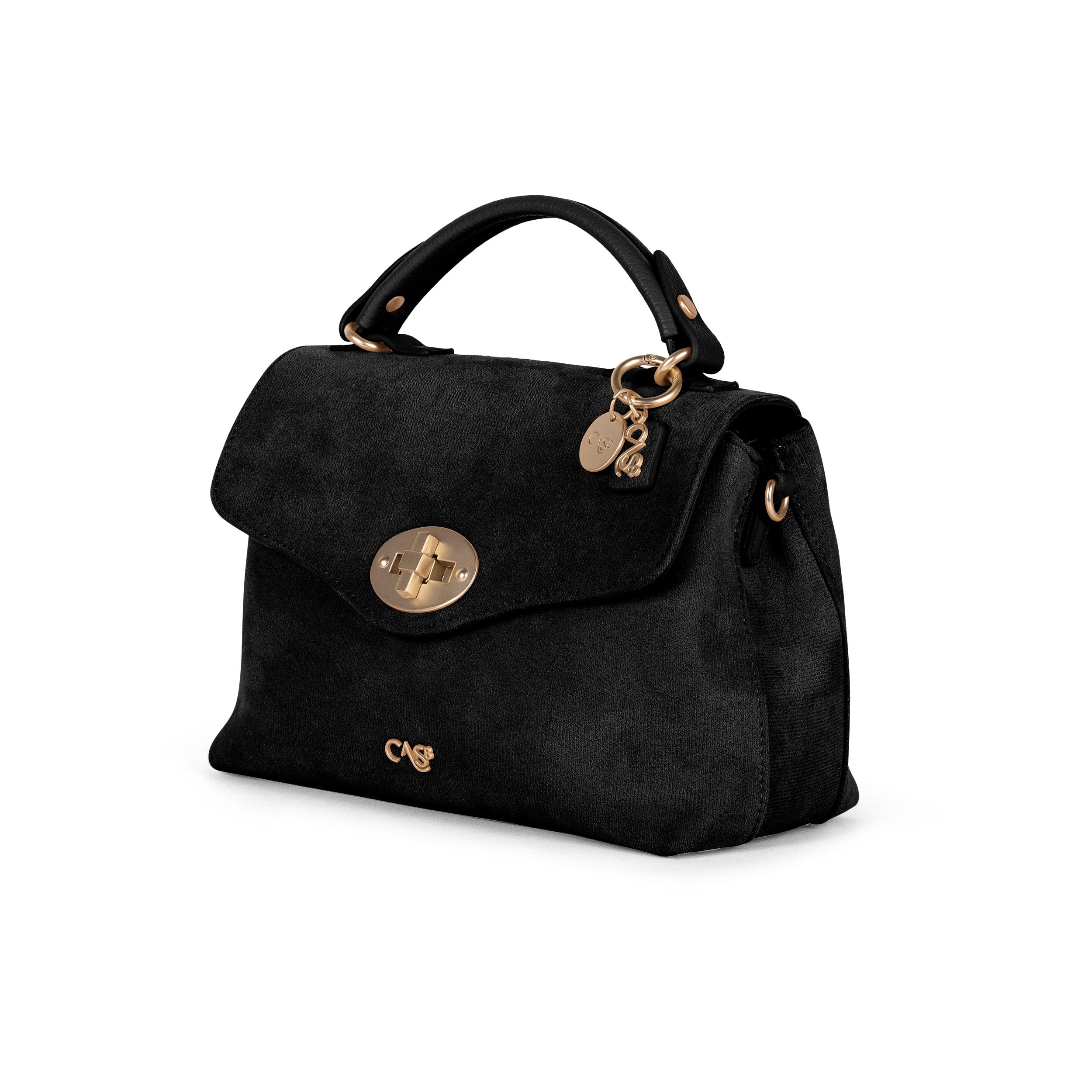 Cas8 Henkeltasche Rike 35200 A aus veganem Suede mit funktionaler Innenaufteilung