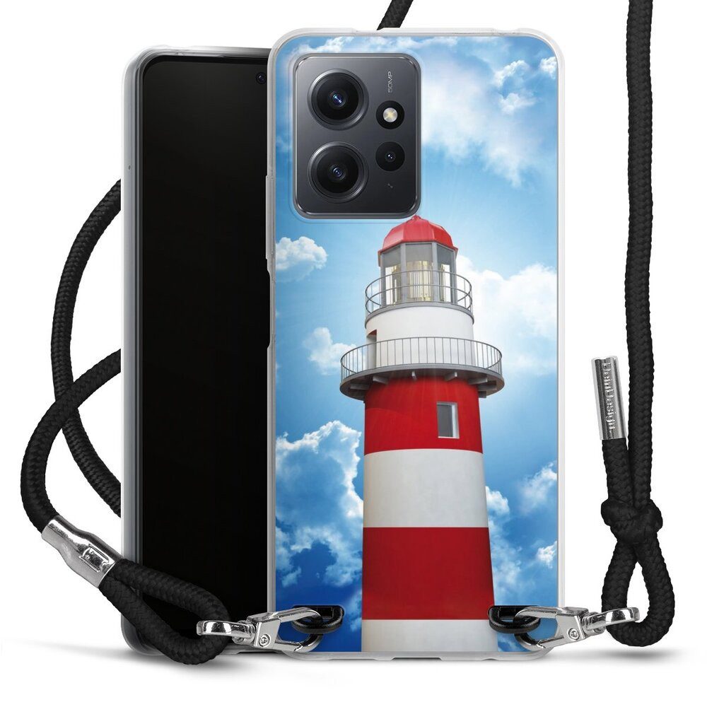 DeinDesign Handyhülle Leuchtturm Wolke Himmel Leuchtturm, Xiaomi Redmi Note 12 4G Handykette Hülle mit Band Case zum Umhängen
