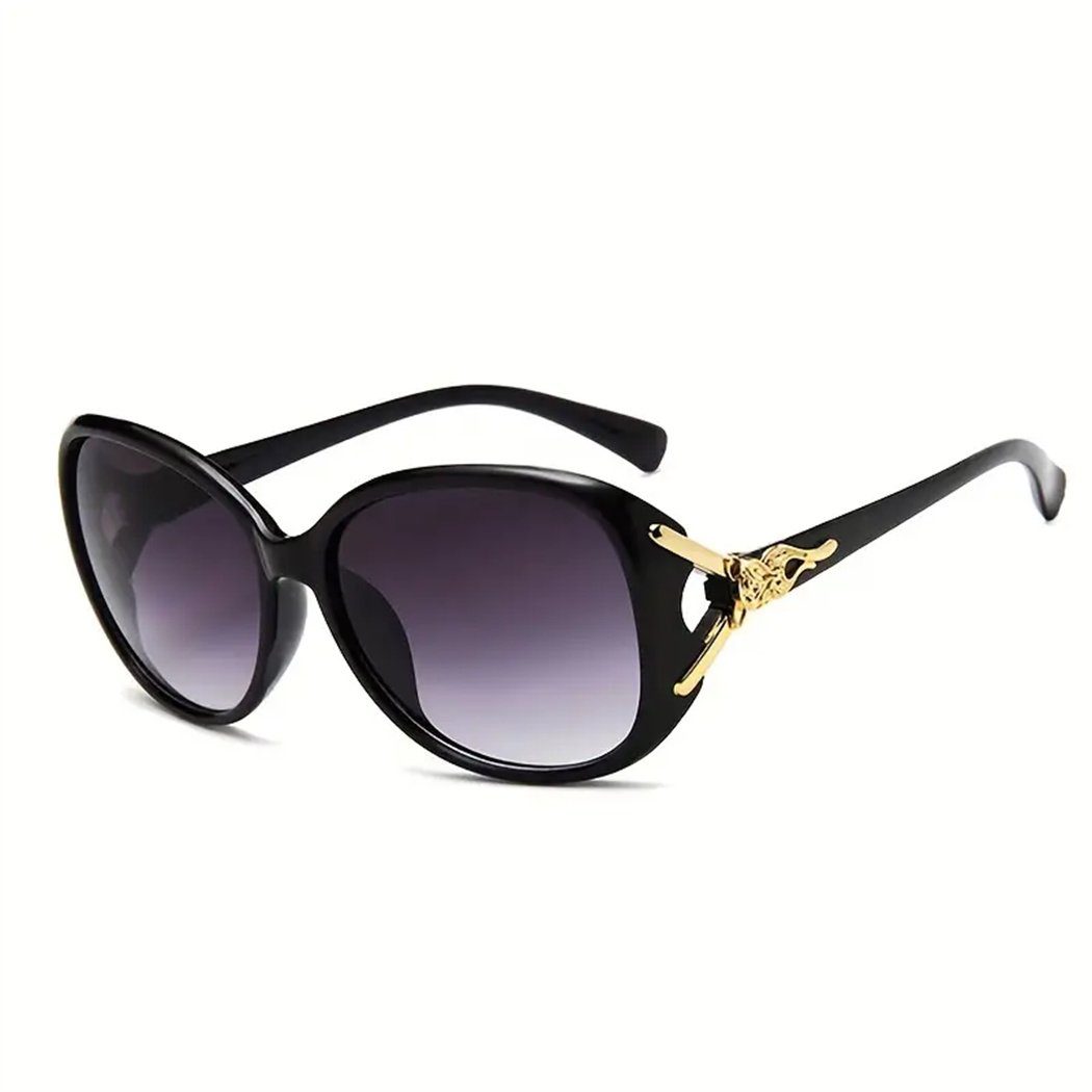 DAYUT Sonnenbrille Runde Rahmen Mode Sonnenbrille Farbverlauf Gläser für Frauen (1-St) mit