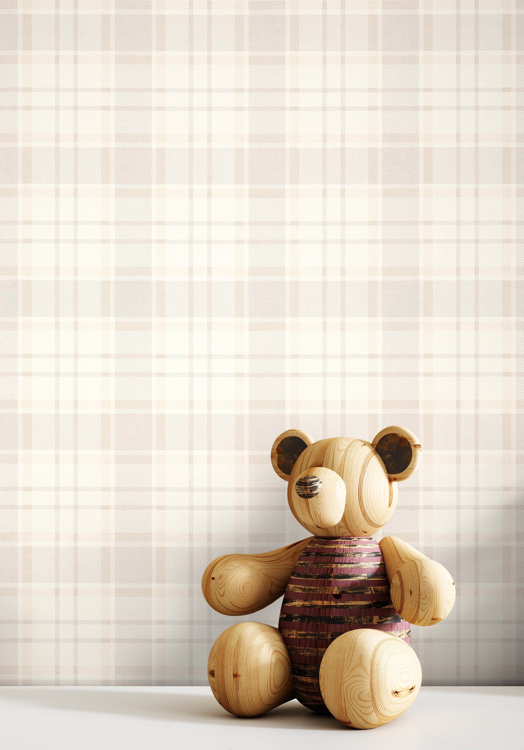 Newroom Vliestapete, Beige Tapete Modern Kariert - Streifentapete Karomuste günstig online kaufen